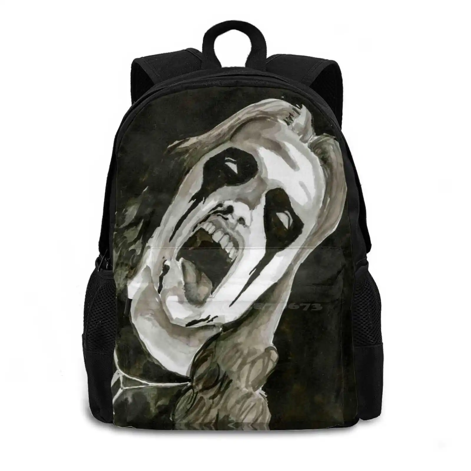 Mayhem Dead Portrait. Hot Sale Schoolbag Backpack Fashion Bags Dead Mayhem Portrait Traditional Ink Watercolor Music History