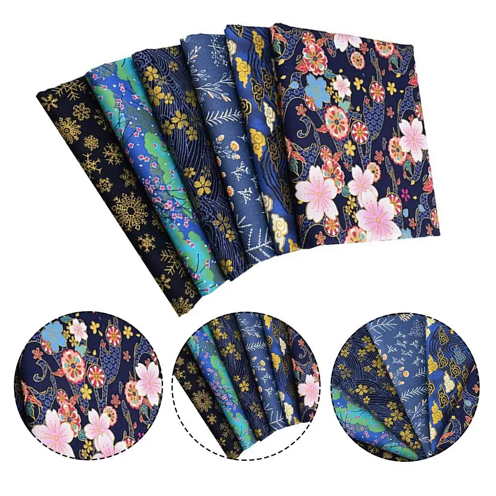 Japanese Style Printed Cotton Fabric DIY Sewing Cloth Soft Butterfly Pattern Fabric For Clothes Quilts Pillow Cases Bags Maks