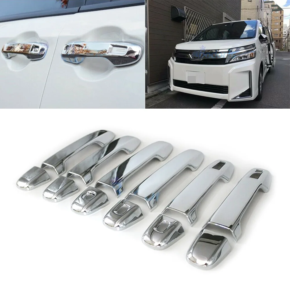 Car Door Handle Grab Holder Chrome Decoration Cover Trim For Toyota Voxy Noah R80 2014 2015 2016 2017 2018