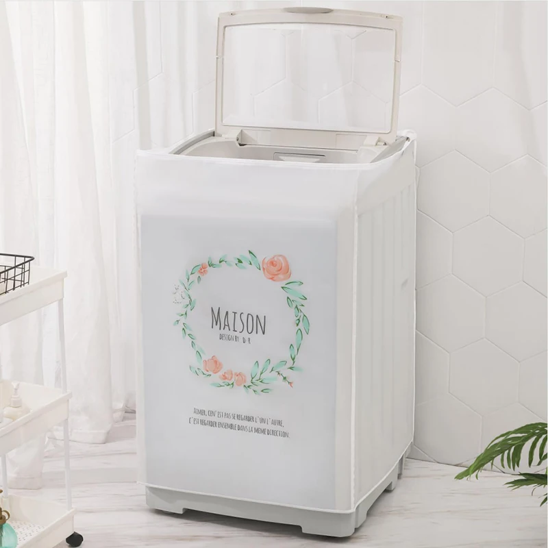 Polyester Washing Machine Cover Dust Proof Drum Type Cover Waterproof Case Protective Dust Home Roller Household Goods