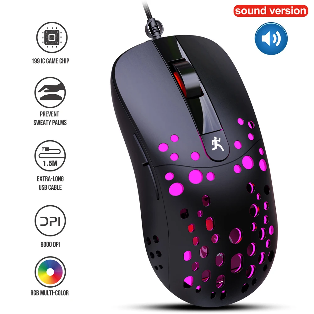

Original RGB Wired Gaming Mouse Mice 8000DPI Ergonomic Game USB Computer Mice Gamer Desktop Gaming Mouse For Laptop PC Gamer