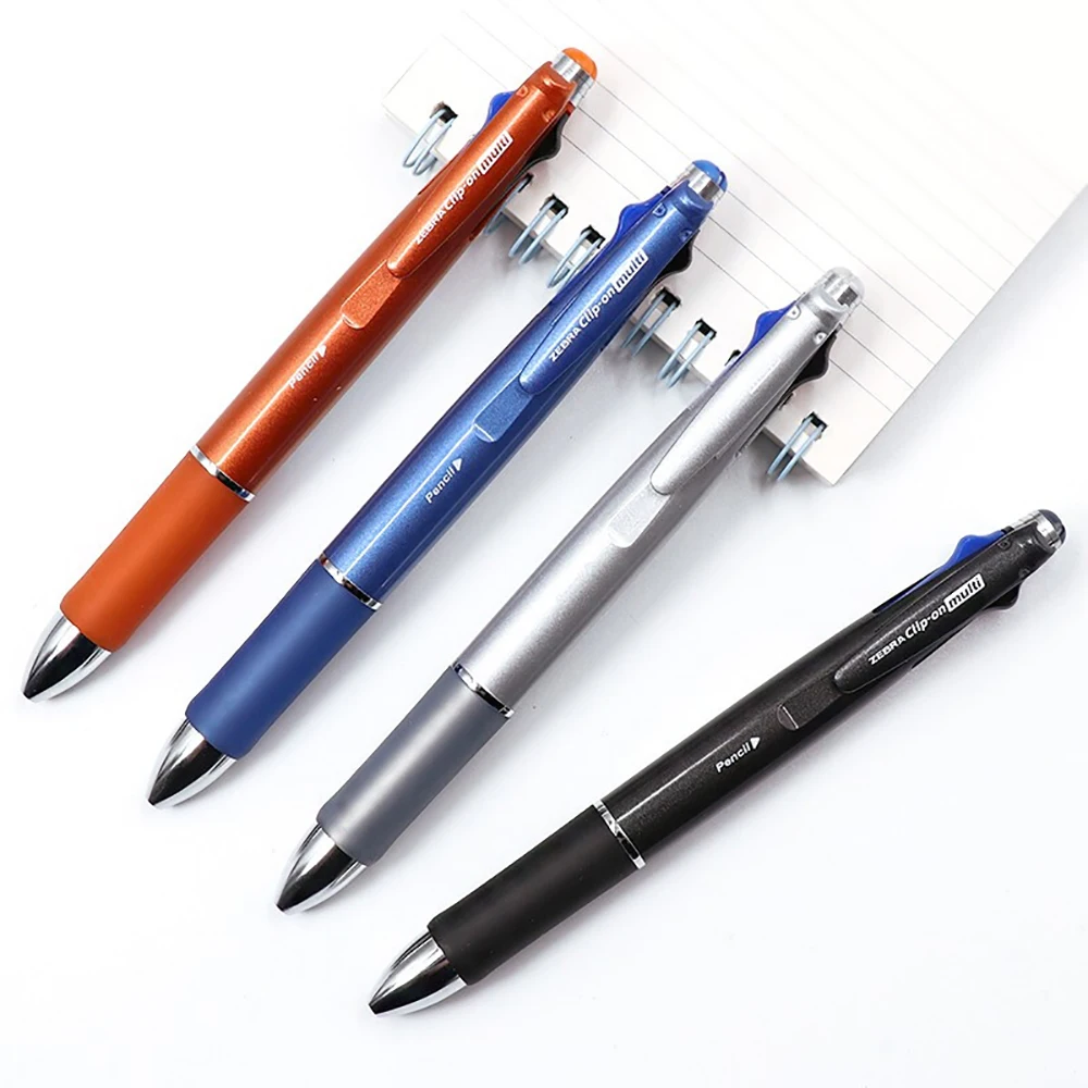 Japan Zebra B4SA2 Multifunctional Ballpoint Pen 0.7mm Bullet Four Color Ballpoint Pen + 0.5mm Pencil Press Multicolor Marker Pen