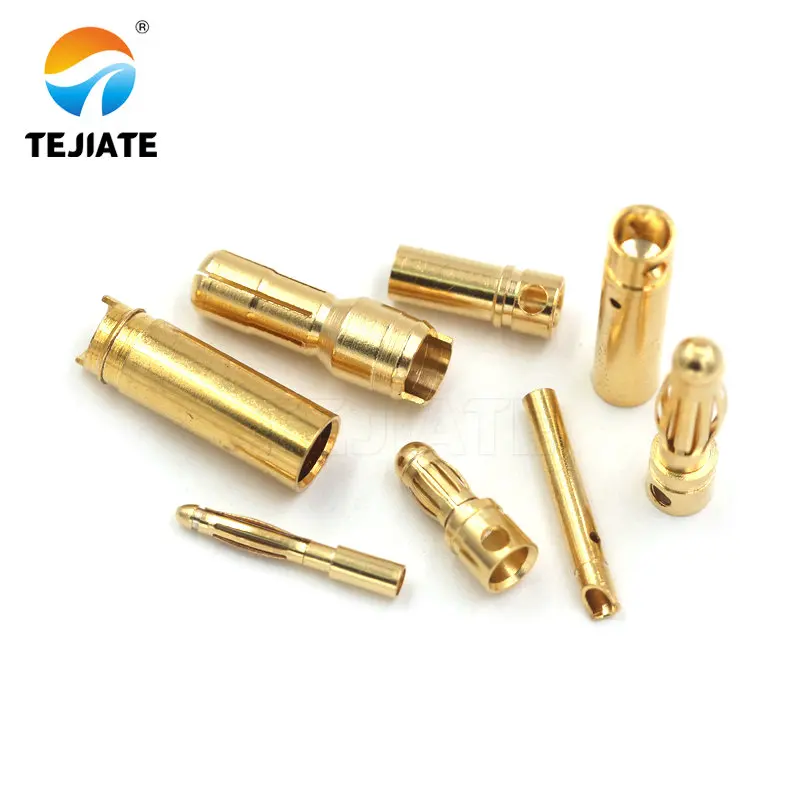 2PCS 2.0 3.5 4.0 5.5MM Banana Plug Aircraft Model 30/45/100A Gold-plated 7U Multi Axis Connector For Electric Model Motor