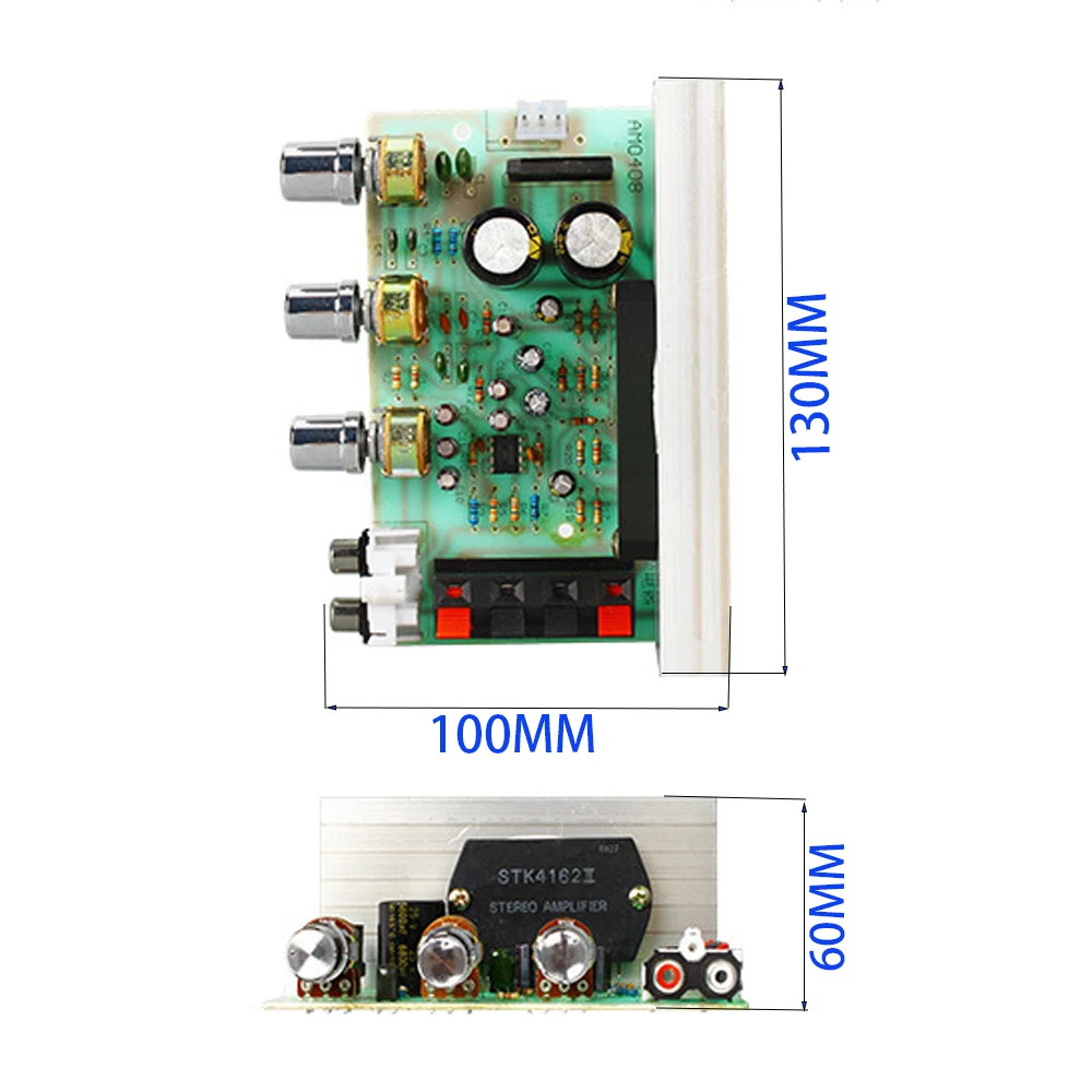 Tenghong STK4132 Audio Power Amplifier Board 50W+50W 2.0 Channle Stereo Audio Amplifier Dual AC15-18V Home Theater Amplificador