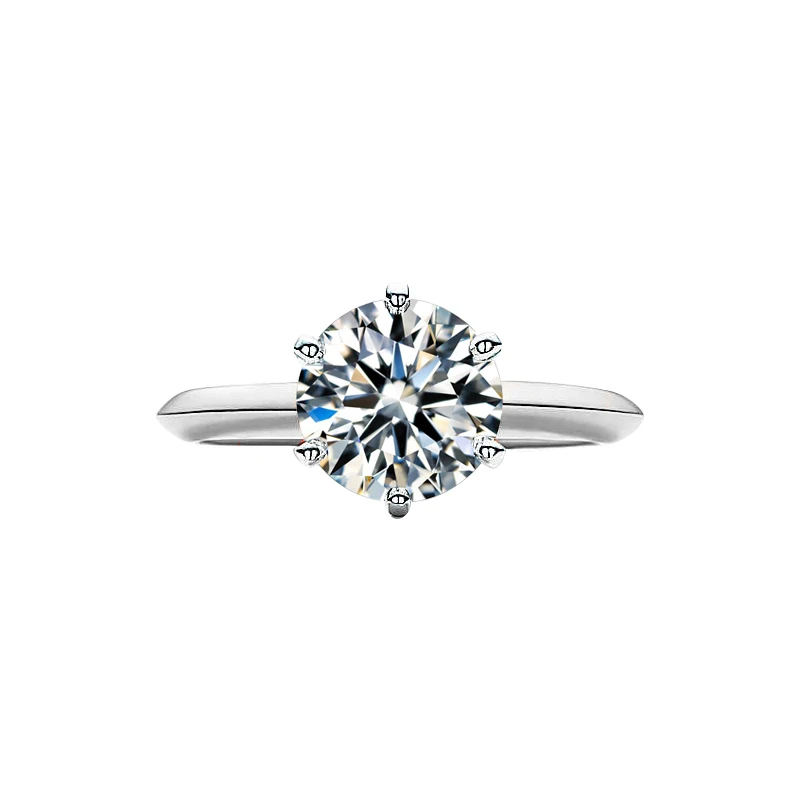 خاتم خطوبة نسائي من الفضة الإسترليني عيار 2020 ، خاتم ألماس مختبر 1 كيلو ، 100% فضة استرلينية ، مجوهرات حفلات الزفاف ، 925