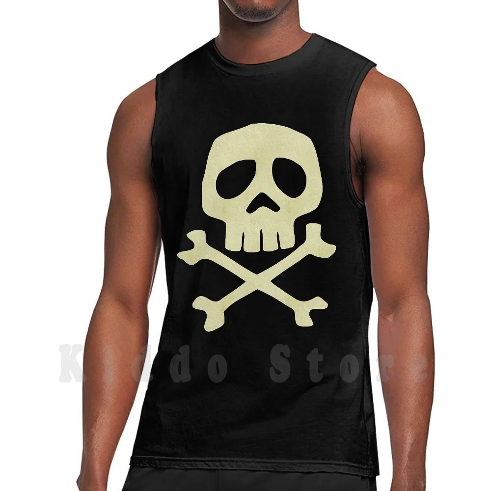 Danzig Style Harlock Skull Crossbones / Jolly Roger Tank Tops Vest Sleeveless Danzig Glenn Danzig Skull Captain