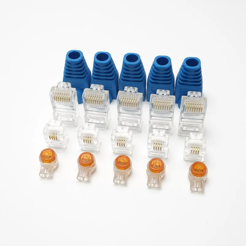 TEROW 14 шт./компл. сетевой инструмент для ремонта Ethernet LAN RJ45, тестер, обжимные клещи, профессиональный кабельный трекер, обжимной зажим,