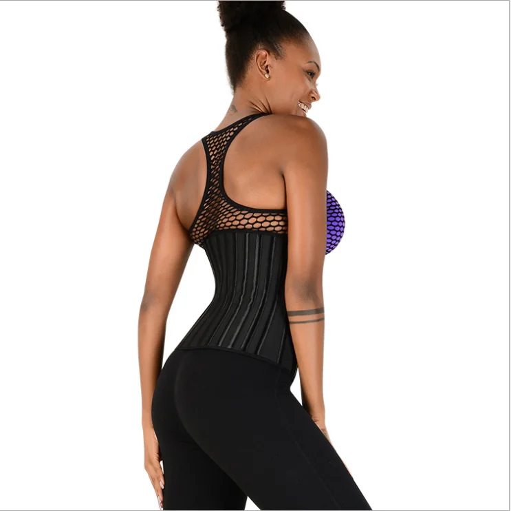 Top Quality Latex Waist Trainers Rubber Steel Bones Shapers Corset Zip Up Slimming Waisttrainer Plus Size 6XL Underbust Bustiers