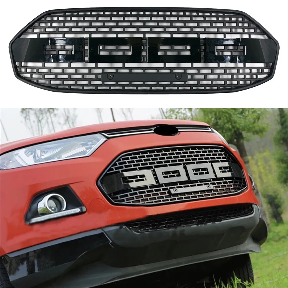 Modified For Ecosport Grill Mesh For Ecosport 2012 2013 2014 2015 2016 Racing Grills Front Bumper Grilles Grille Front Grill