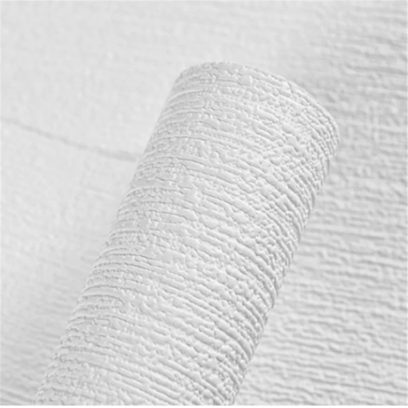 

wellyu Diatom mud-like solid color 3D three-dimensional wallpaper stripes women's white Nordic clothing store grainy wallpaper