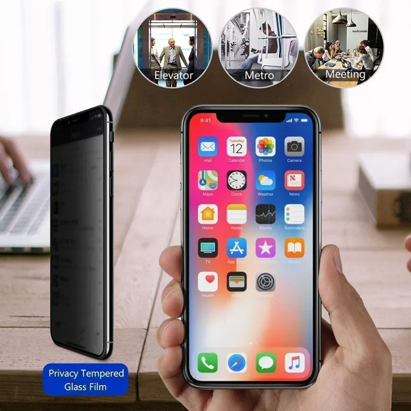 1-2Pcs Private Tempered Glass for iPhone 14 13 12 11 16 17 18 Pro Max Anti-Spy Screen Protectors for iPhone 15 16 Plus