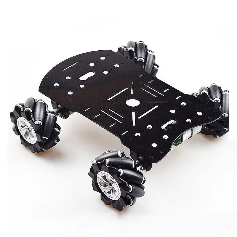 Mecanum Robot Car Chassis Kit, Smart Car Chassis, Capacidade de carga 10kg, 80mm, 97mm, Omni Rodas inacabadas, 4WD