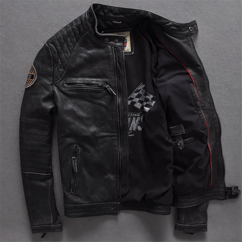 

smen's leather Leather jacket air force Han edition cultivate one's morality leisure locomotive leather coat