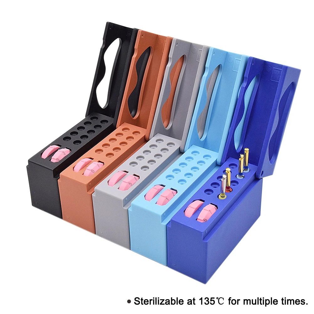 Dental 10 Holes Endo Files Holder With Memory Autoclavable Endo Box Endodontic Use