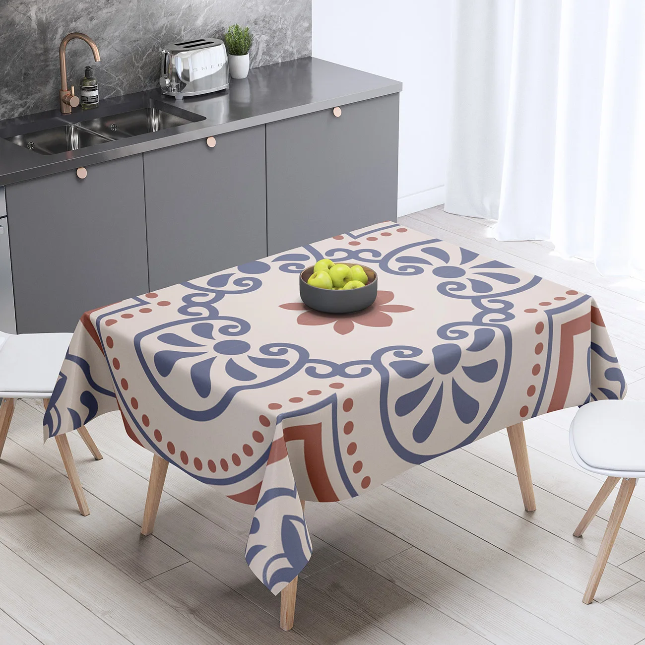 Boho Mandala Vintage Pattern Home Party Decorations Tablecloth Pattern Rectangular Round Table cloth Waterproof Oilcloth