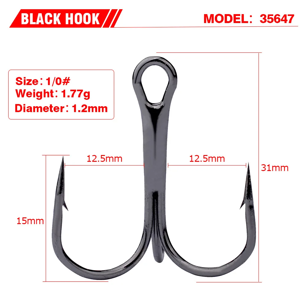 Carp Treble Fishing Hooks/Tackle/Accessories/Item Sea Carbon Steel Barbed Fishhook Super Sharp Set Of Triple/Fish/Stainless Hook