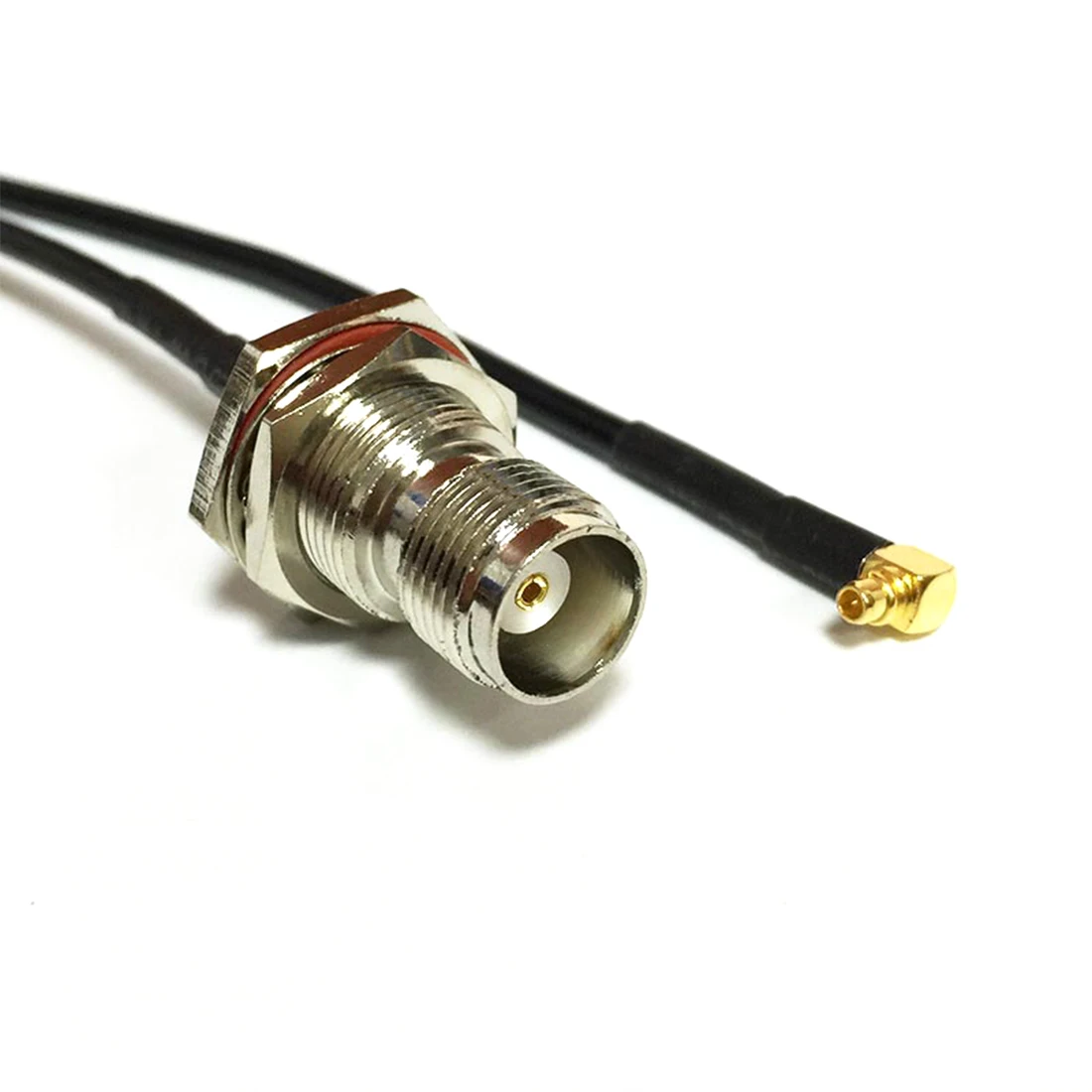 TNC Female Nut Switch MMCX Male Right Angle Pigtail Cable RG316 Wholesale Fast Ship 15CM for WIFI Wireless Modem