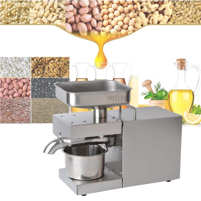 1500W Cold oil press machine Home use peanut oil squeezer extractor stainless steel sesame flaxseed oil maker