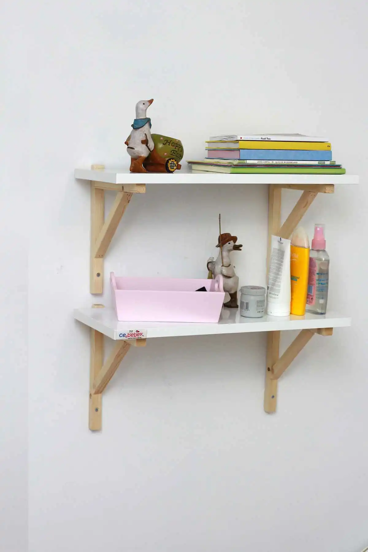 2 Buah Rak Dinding, Kamar Anak-anak, Rak Buku, Dekorasi Rak Montessori Pendidikan Rak Ganda CEE2SUN502099