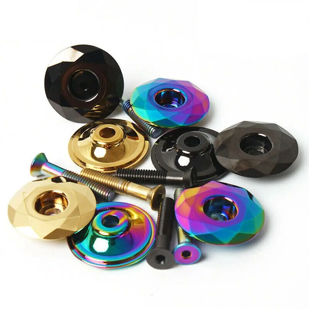 

Screws Aluminum Alloy Road Bike Cycling Accessories Bicycle Headset Bike Stem Cap Bicycle Bowl Cover Fork Top Cap