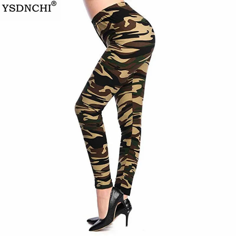 

Женские камуфляжные Леггинсы с принтом YSDNCHI, модные облегающие леггинсы с эффектом пуш-ап, эластичные облегающие леггинсы для спортзала и фитнеса, тренировочные штаны, 2020