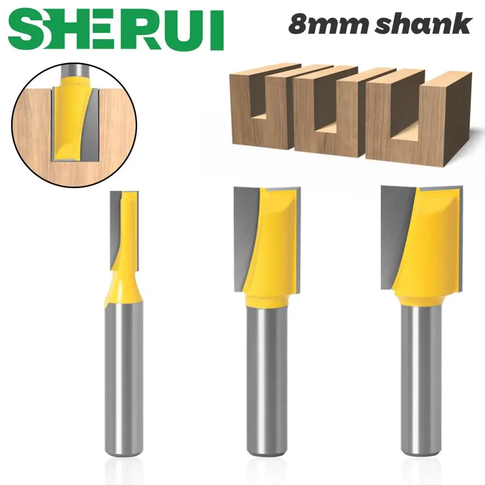 8mm Cleaning bottom Engraving Bit solid carbide router bit Woodworking Tools CNC milling cutter endmill for wood
