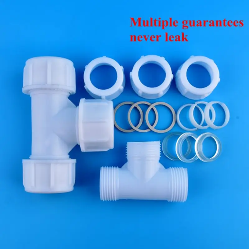 1PC 1/2-2in PE Quick Tee Connector 20-63MM Temporary Use Farm/Garden Watering Irrigation System Hard Tube Three-Way Joint