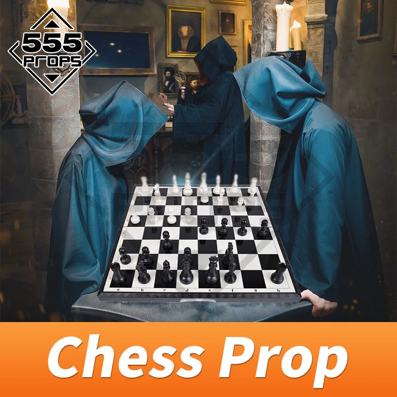 Chess Prop real life escape room put chessmen at the right place to unlock chamber props supplier 555PROPS