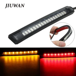 Universal Flexible 17 LED Motorcycle Light Strip Tail Stop Turn Signal Light Motorcycle Running Brake Light 8 Yellow 9 Red Led