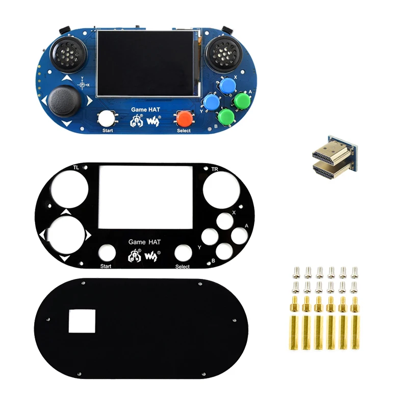 Gamepad para console de jogos raspberry pi com 60fps., tela ips de 480x320 com lcd para raspberry pi 4b 3b + 3b zero. 3 polegadas.