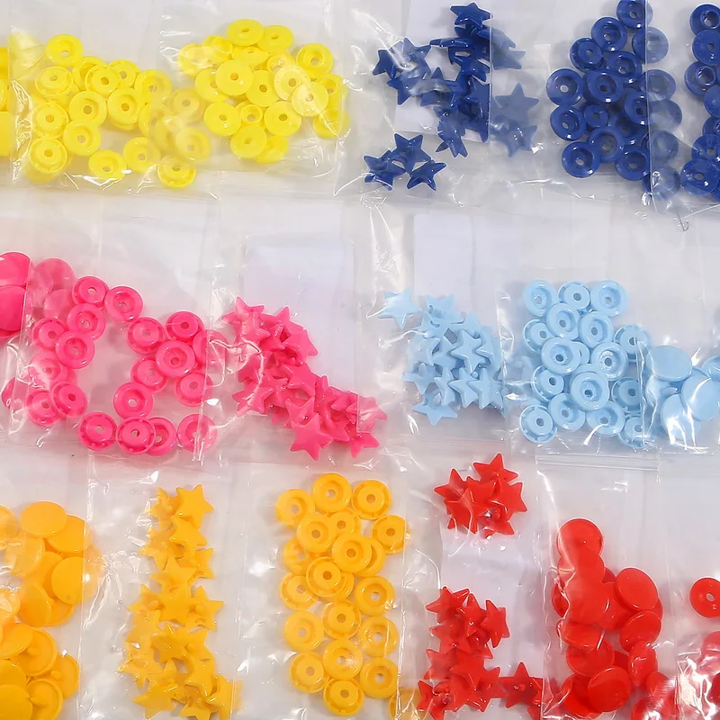 10Sets/Lot Multicolor KAM Brand Heart Shaped Round Plastic Snap Combined Button Fastener For Baby Diaper Clothes Clips Buttons