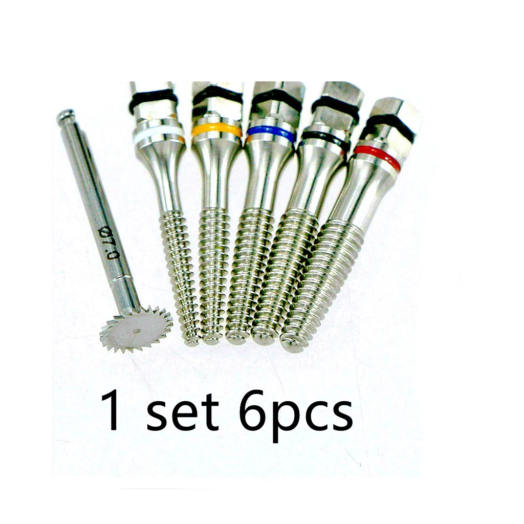 

6Sizes 1Pcs Dental SS Implant Surgical Bone Expander Screw Saw Tool For Expand 4.3 3.8 3.4 3.0 2.6 7.0 Holder