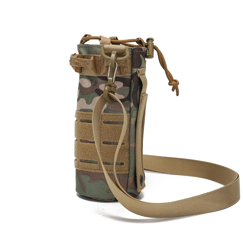 Outdoor Water Bottle Bag Molle Pouch Bag Travel Camping Hiking Cycling Hunting Water Bottle Carrier Holder with Shoulder Strap