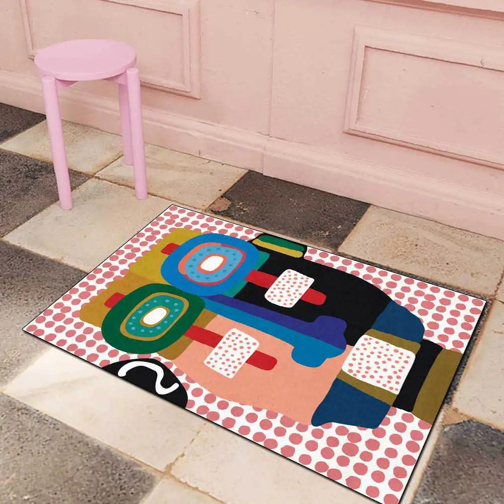 

3D Colorful Cartoon Robot Floor Mat for Kids,Nordic Fashion,Bedside Rug,Play Game,Living Room, Kitchen,Bath Rugs,Bedroom,Bedside