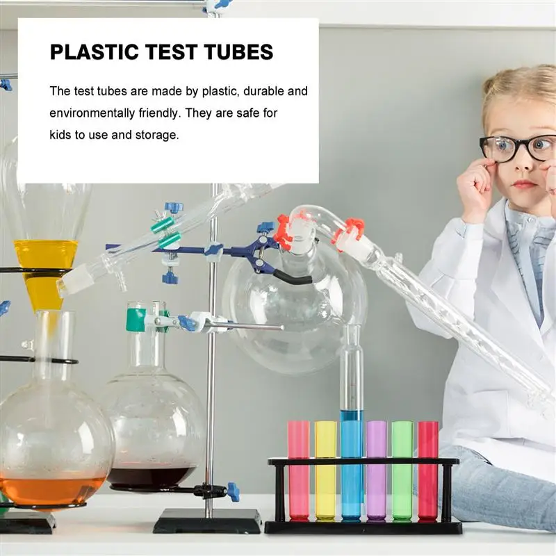 1 Set Kunststoff Test Rohre Transparent Test Tubes Praktische Test Rohre Für Wissenschaft