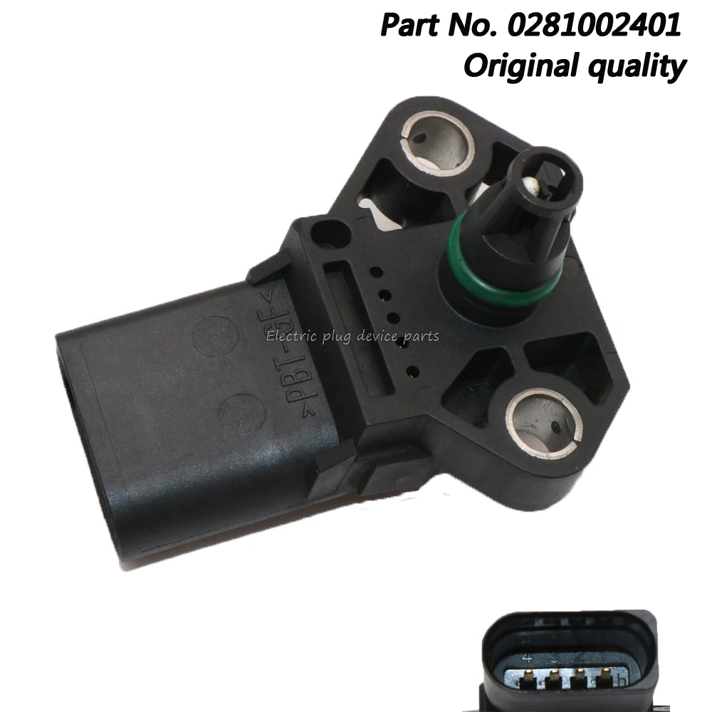 OEM 0281002401 MAP Manifold Absolute Pressure Sensor for VW Audi Mk4 Mk5 TDI Golf Jetta Beetle Passat 038906051C 8E0145835B