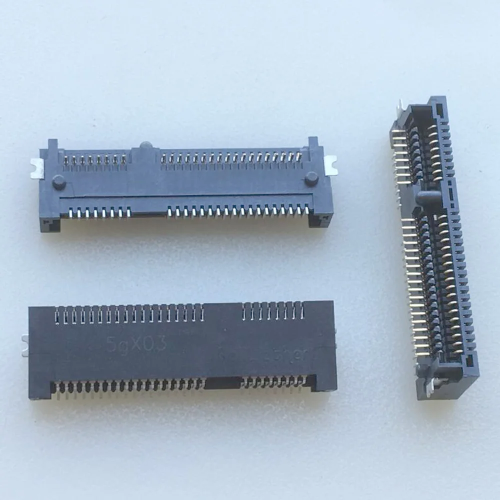 5-50PCS Mini PCIE Socket Slot Connector Port Height 4.0MM 52Pin Reverse interface PCIE-52P Connector Jack Plug