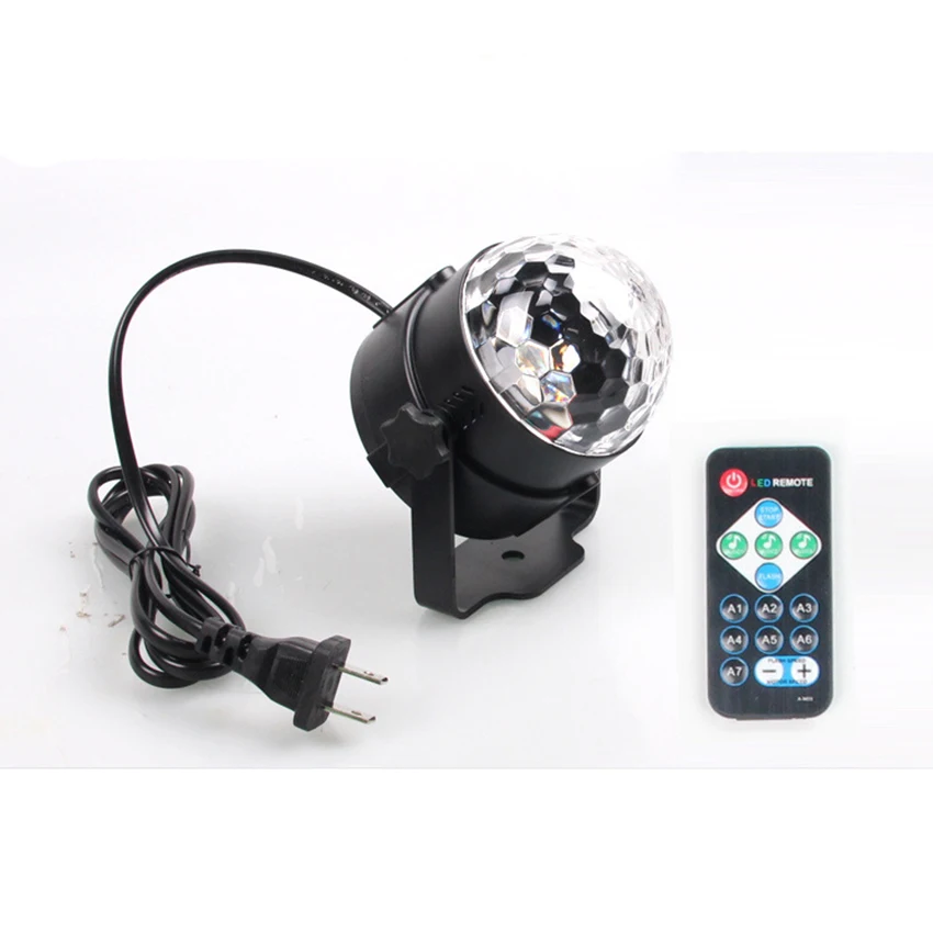 

Party Lights Sound Activated Disco Ball Strobe Light LED RGB 3 Lighting Colors Light with Remote Control for Bar Club Party DJ