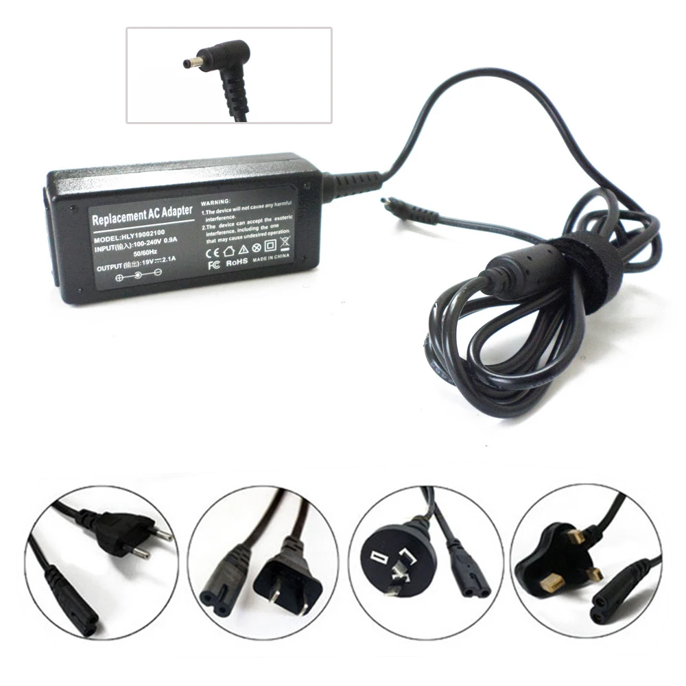 40W Laptop AC Adapter Battery Charger Power Supply Cord For ASUS EEE PC 1001P 1001PX 1001PXB 90-XB02OAPW00010Q 19V 2.1A Notebook