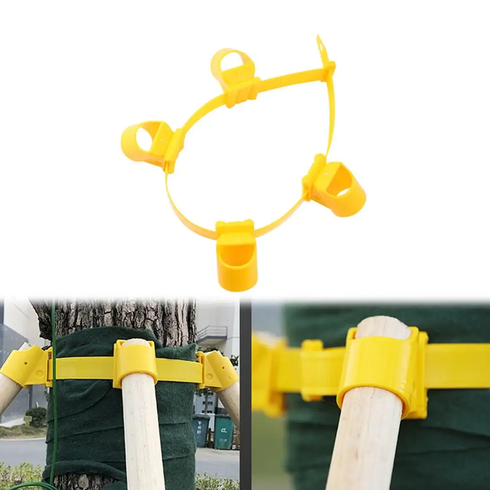 Practical Big Tree Growing Support Stake Bandage Landscape Tree Windproof Fixing Tripod Plastic Cups Greening Gardening Supplies