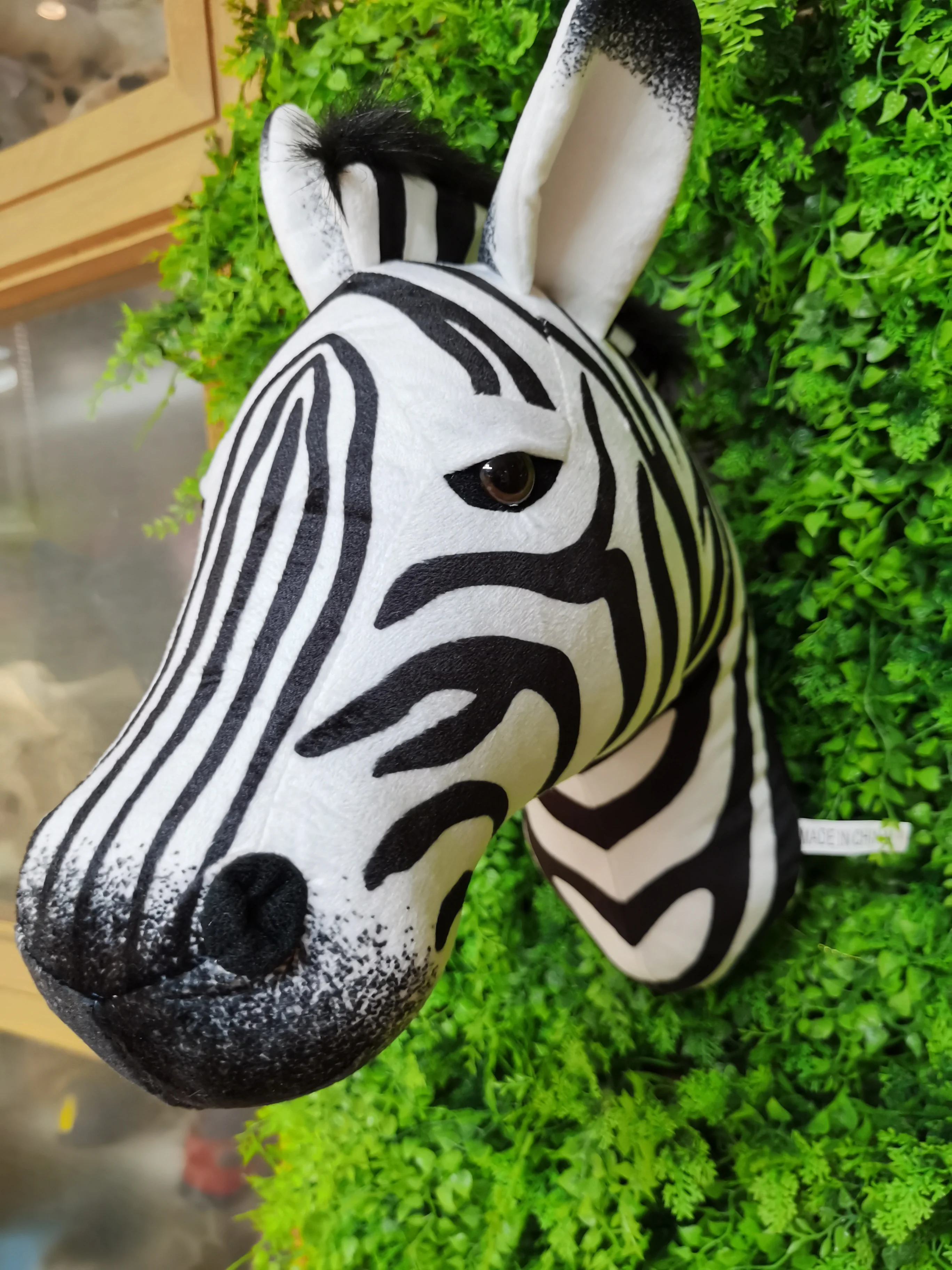 Zebra head Hot sale plush Stuffed animals home wall decoration toy