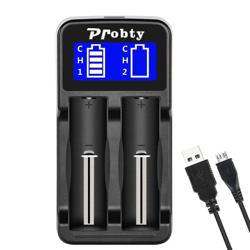 18650 caricabatterie Display LCD caricatore intelligente USB 18490 18350 17670 17500 16340(RCR123) 14500, Ni-mh/Ni-Cd A AA AAA
