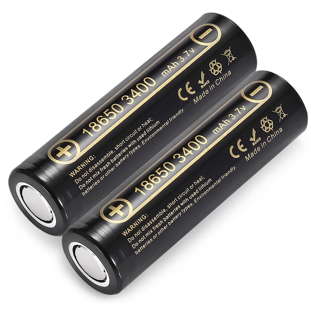 LiitoKala Lii-34A 18650 3400mah 3.7 v 3400mah 18650 Lithium Rechargeable Battery For Flashlight batteries