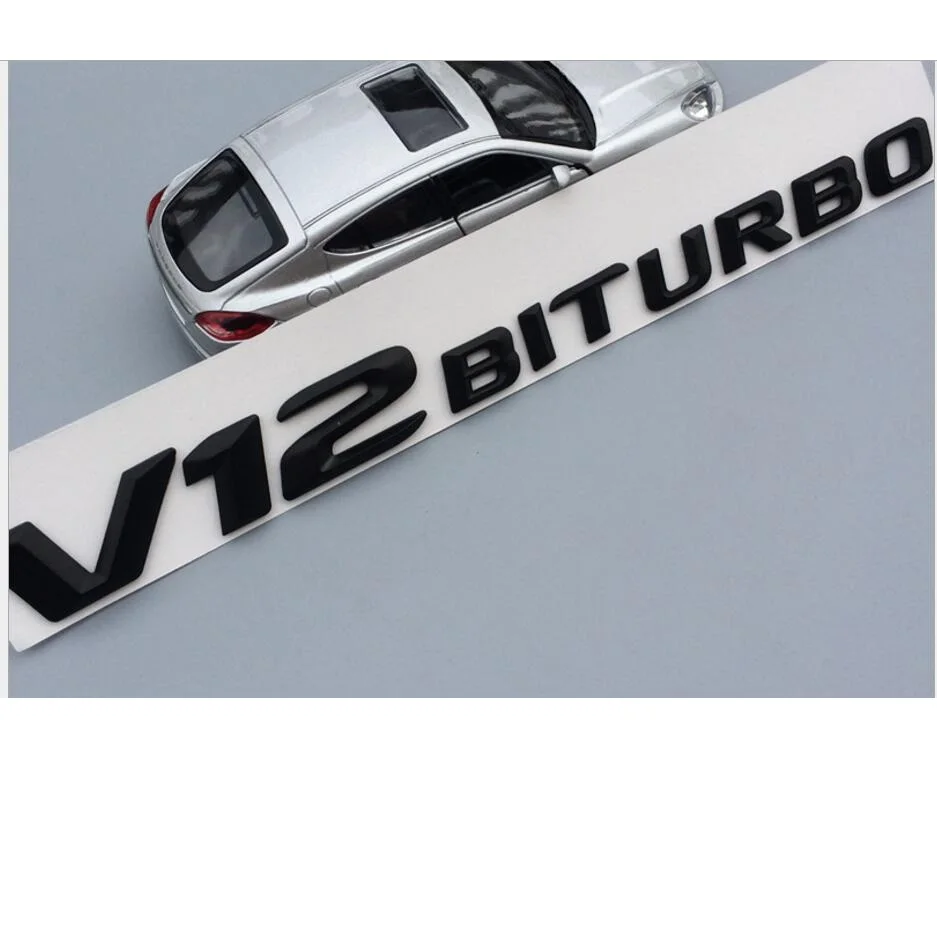 3D Letters For Mercedes Benz S65 SL65 S65L GL65 G65 CL65 AMG Fender V12 BITURBO V12BITURBO Emblems Badges Symbols Sticker