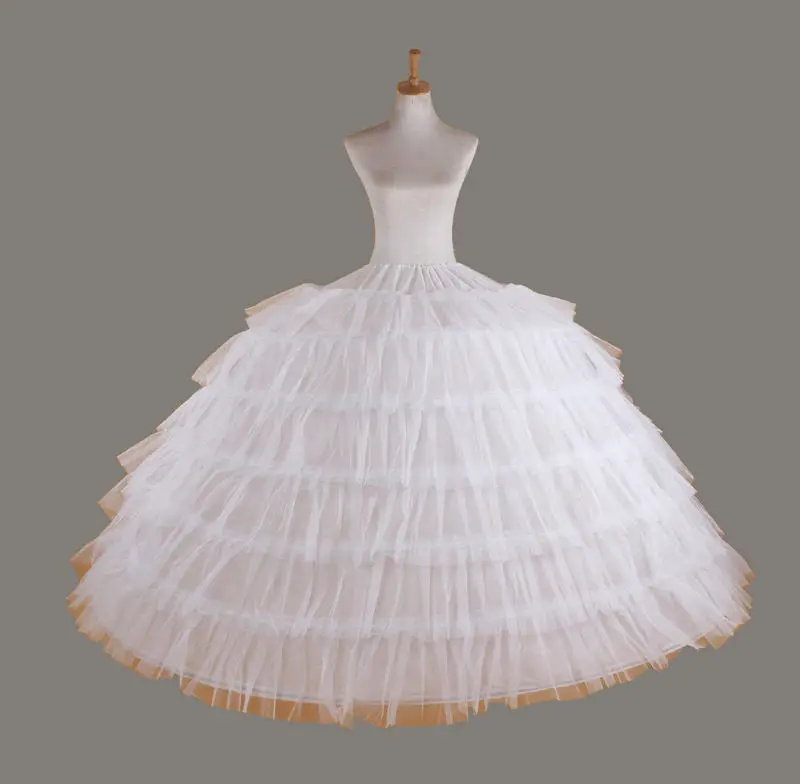 Jupon Blanc à 6 Cerceaux, Super Moelleux, Crinoline, Sous-Jupe pour Robe de Mariée, Robe de Patients, en Stock, Nouvelle Collection