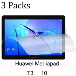 3 Packs soft PET screen protector for Huawei mediapad T3 10 protective tablet film