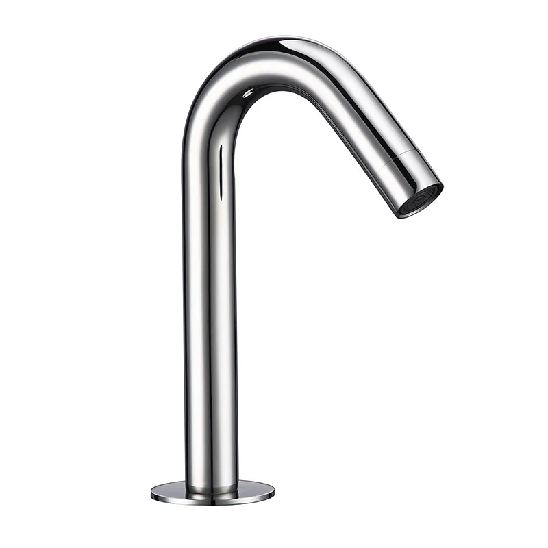 Bagnolux Silver Chrome Kitchen Brass Faucet Induction Electric Single Cold Water Faucet Automatic Hand Touch Sensor Faucet