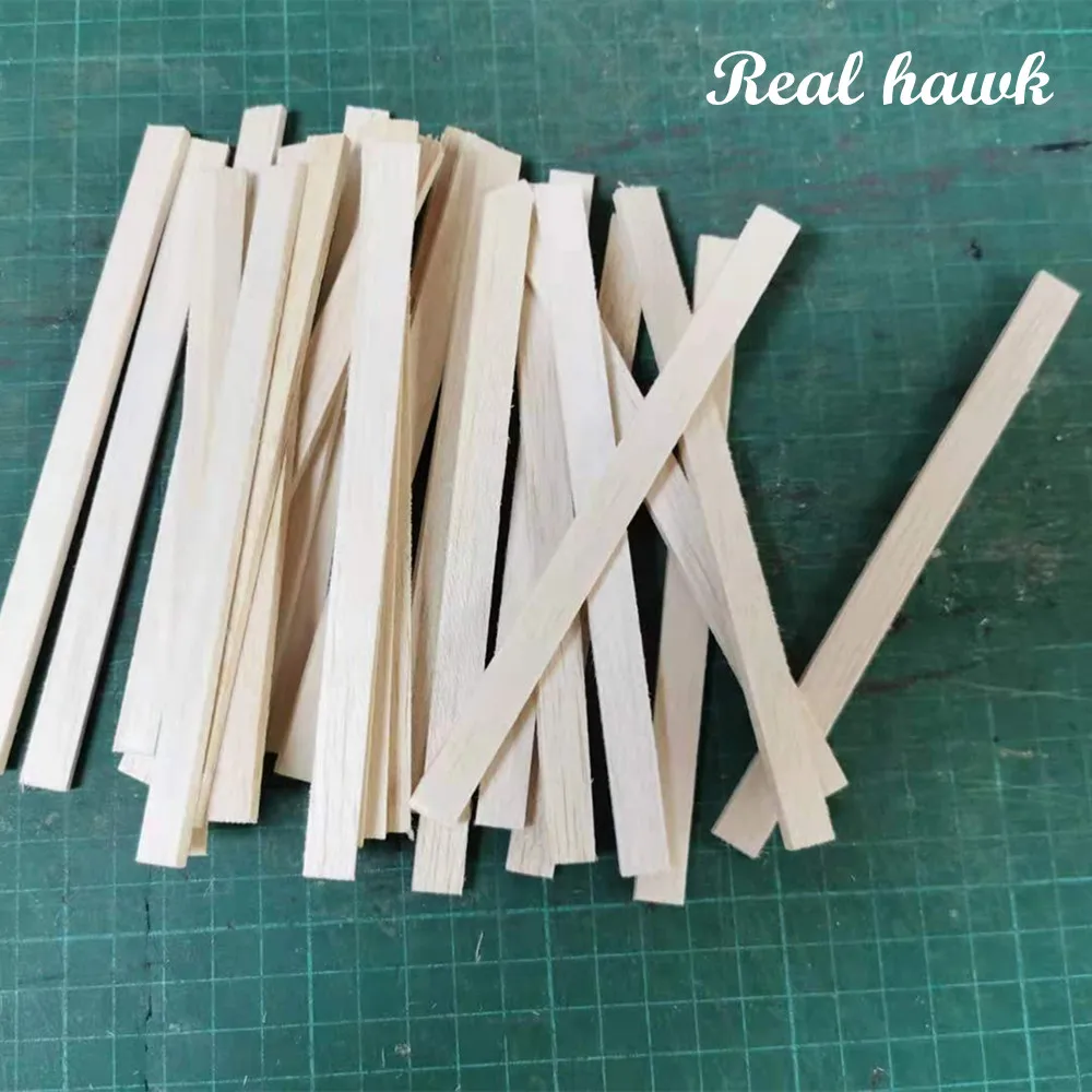500mm Long 2x2/3x3/4x4/5x5/6x6/8x8mm Square Long Wooden Bar AAA+ Balsa Wood Sticks Strips for Airplane/Boat DIY Model