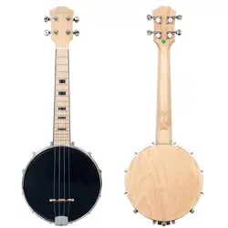 Kmise 4 String Banjo Ukulele Uke Concert 23 Inch Maple Wood 4 String Musical Instruments