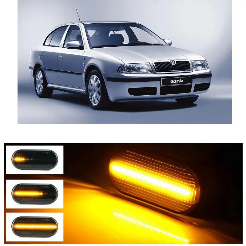 

Side Marker turn signal Light For Skoda Octavia 1U 1996-2010 CANBUS plug and play